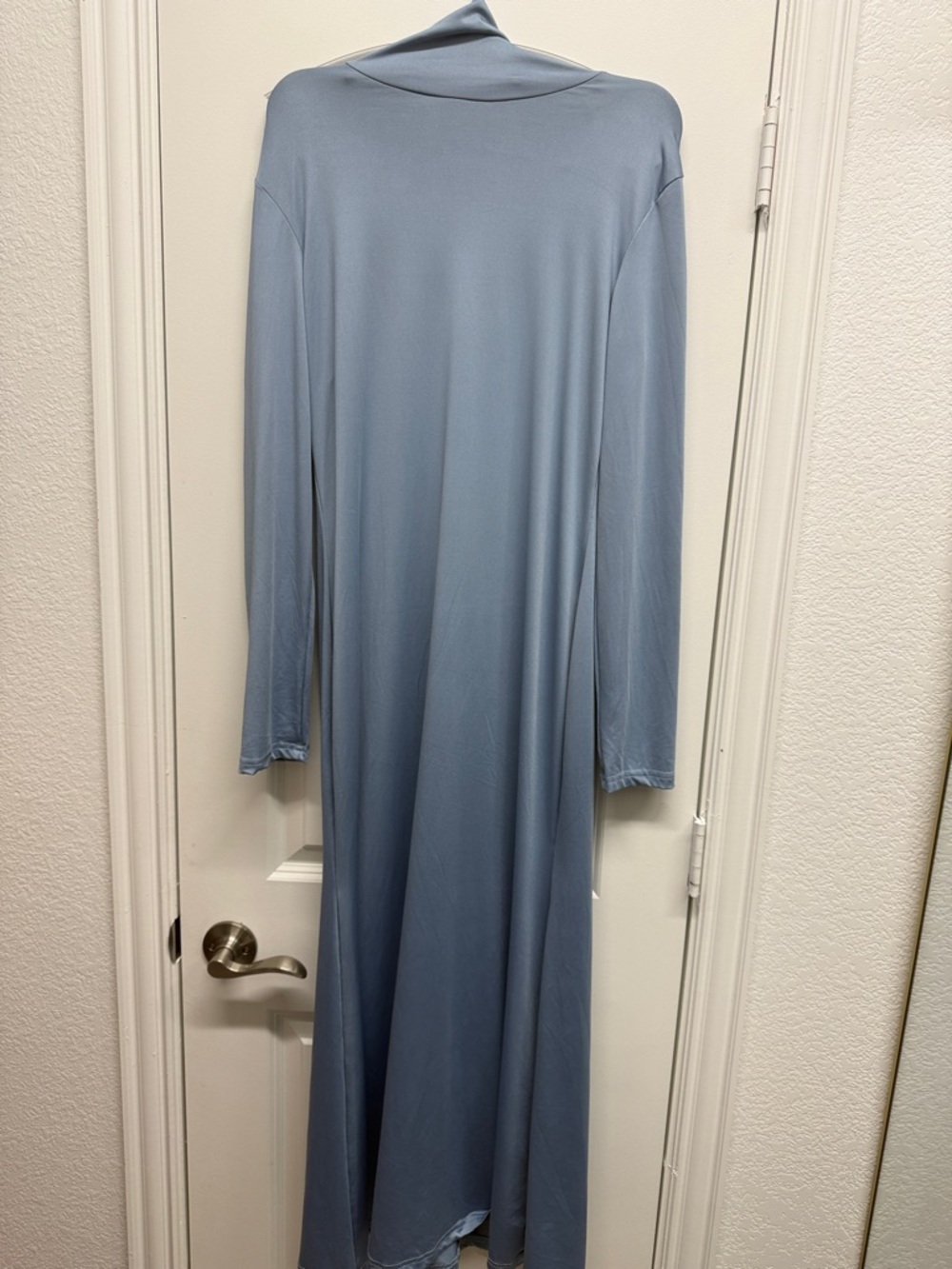 Long Blue maternity dress